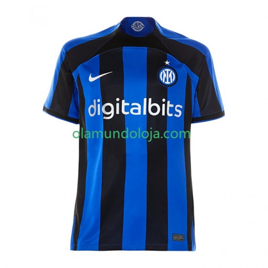 Camisola Inter de Milão Homem Equipamento Primeiro 2022-2023 Manga Curta